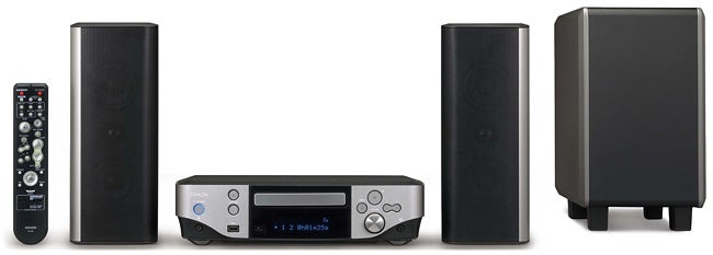 Denon S-302 DVD system with speakers and remote controlDenon S-302 DVD system with speakers and subwoofer