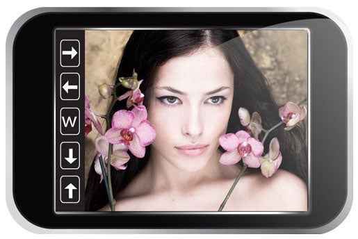 Sumvision ICE 1000 Media Player displaying a photo of a woman with flowers.