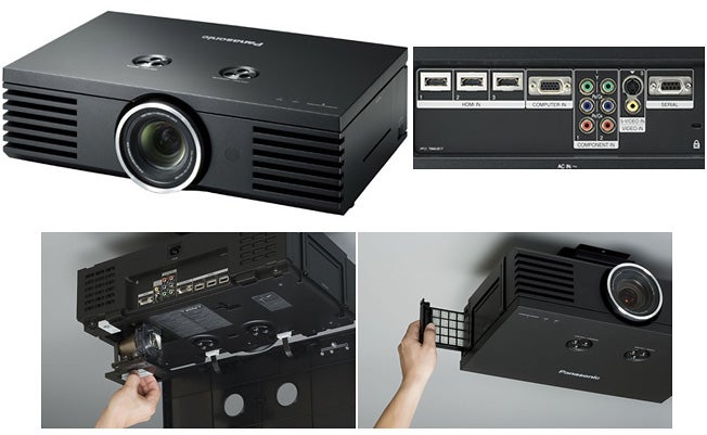 Panasonic PT-AE2000E LCD projector and its various features.