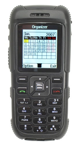 Sonim XP1 rugged phone displaying calendar on screen