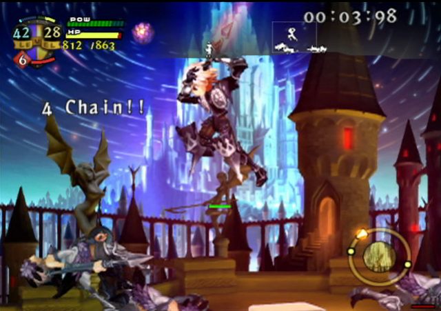 Screenshot of Odin Sphere gameplay with combat action.