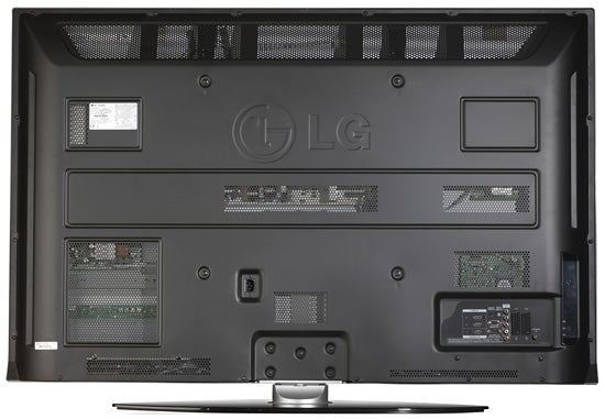 Rear view of LG 50PG6000 50-inch plasma TVRear view of LG 50PG6000 Plasma TV showing ports and labels.