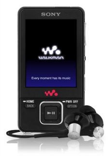 Sony Walkman NWZ-A829 with earphones on white background