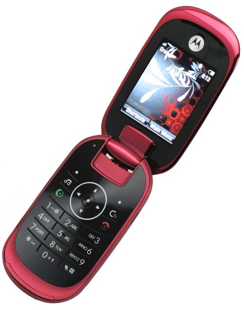 Motorola U9 flip phone with open clamshell design.