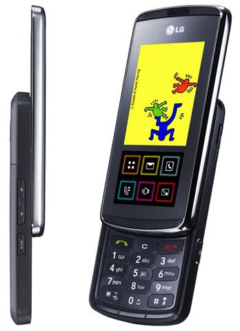 LG KF600 mobile phone with dual screen design