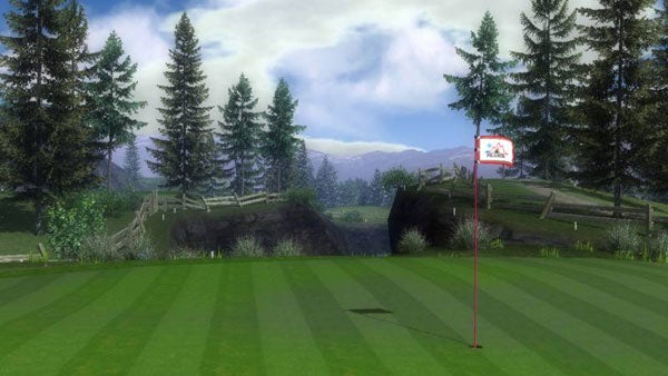 Screenshot of Everybody's Golf World Tour gameplay.Golf course scene from Everybody's Golf World Tour game.