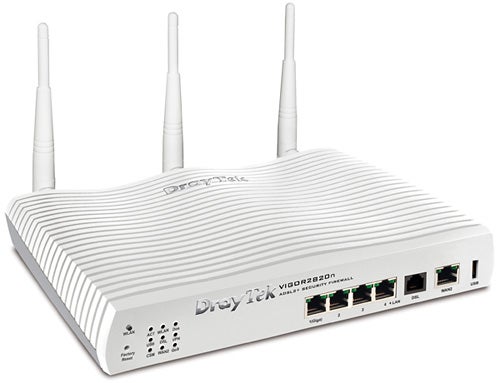 Draytek Vigor2820n Wireless ADSL2/2+ Firewall Router with antennas.