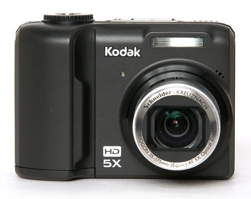 Kodak EasyShare Z1085 IS digital camera on white backgroundKodak EasyShare Z1085 IS digital camera against white background.