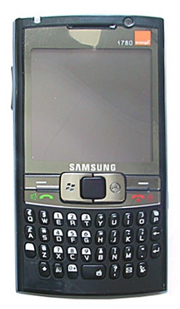 Samsung SGH-i780 smartphone with QWERTY keyboard.
