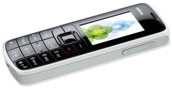 Nokia 3110 Evolve mobile phone on white background.