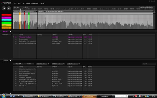 Screenshot of Tonium Pacemaker's DJ software interface.Screenshot of Tonium Pacemaker DJ software interface.