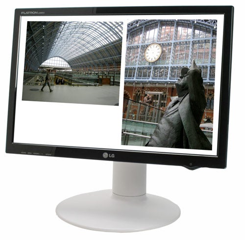 LG Flatron L206WU monitor displaying multiple applications.