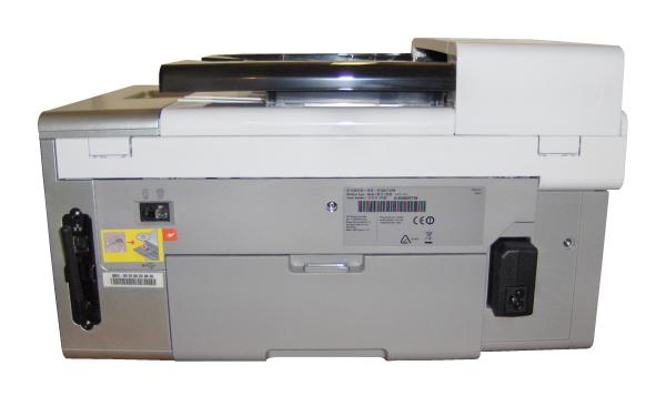 Rear view of Lexmark X9575 multifunction printerLexmark X9575 printer from the rear angle.