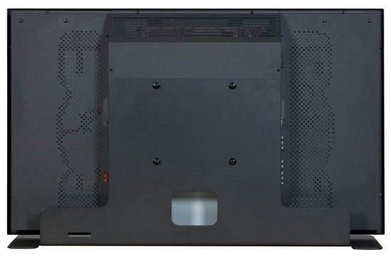 Back view of Planar PD370 LCD TV showing ports and stand.Back view of Planar PD370 37-inch LCD TV.