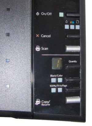 Close-up of Kodak ESP 3 printer control panel.