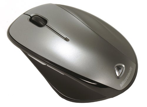 Microsoft Wireless Laser Mouse 6000 v2.0 on white background.