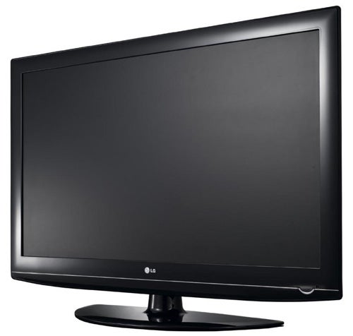 LG 42LG5000 42-inch LCD television on a stand.LG 42LG5000 42-inch LCD television front view.