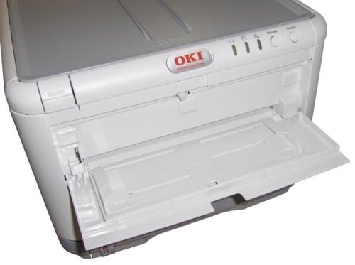 OKI C3450n LED Laser Printer with open paper tray.