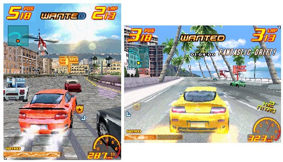 Screenshot of racing game on Nokia N-Gage 2.0.Nokia N-Gage 2.0 gaming screenshots featuring racing games.