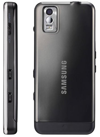 Samsung SGH-F490 phone front and side views.Samsung SGH-F490 mobile phone front and side view.