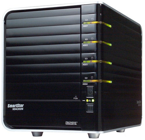 Promise Technology SmartStor NS4300N network storage device.Promise Technology SmartStor NS4300N network storage server.