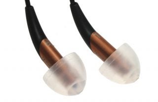 Klipsch Image X10 earphones with translucent ear tips.