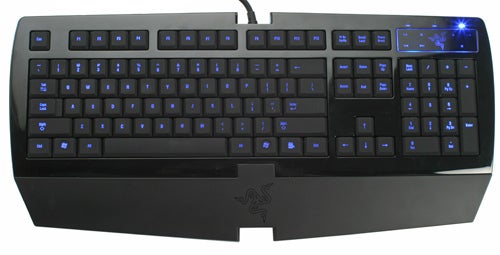 Razer Lycosa gaming keyboard with backlit keys.Razer Lycosa gaming keyboard with backlight keys.