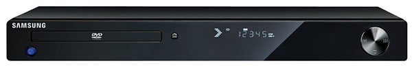 Samsung DVD-1080P8 DVD player front view with digital display.