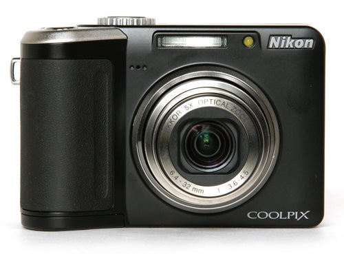 Nikon CoolPix P60 digital camera on a white background.Nikon CoolPix P60 camera on a white background.
