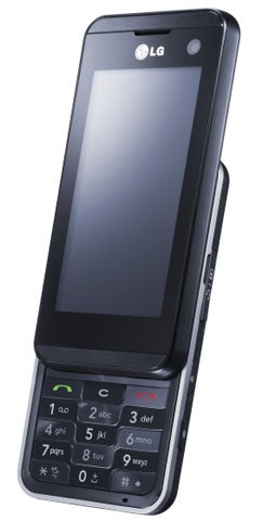 LG KF700 smartphone with sliding keypad.
