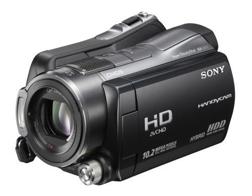 Sony HDR-SR12E Handycam with a black finish.