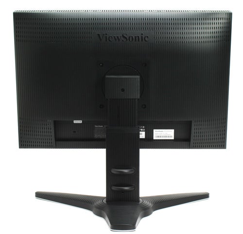 Back view of ViewSonic VP2250wb 22-inch monitor with stand.Rear view of a ViewSonic VP2250wb 22-inch monitor.