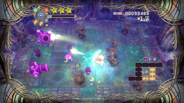Screenshot of Dark Mist game showing character battling enemies.
