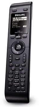 Philips Streamium WACS7500 remote control standing uprightPhilips Streamium WACS7500 remote control.