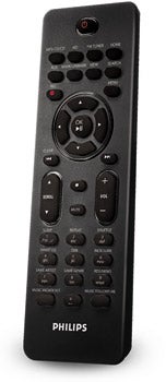 Philips Streamium WACS7500 remote control on white background.