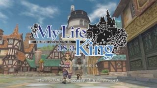 Title screen of Final Fantasy Crystal Chronicles: My Life as a King.