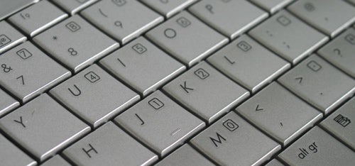 Close-up of HP 2133 Mini-Note PC keyboard keys.Close-up of HP 2133 Mini-Note PC's keyboard.