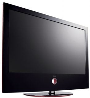 LG 42LG6000 Scarlet 42-inch LCD television on white background.