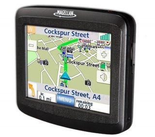 Magellan RoadMate 1215 GPS device displaying map screen