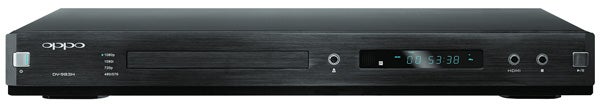 OPPO DV-983H DVD player front view with digital display.