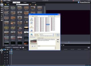 Screenshot of CyberLink PowerDirector 7 user interface during video editing.