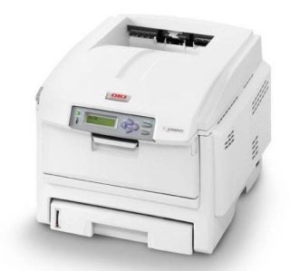 OKI C5950n LED Network Printer on white background.
