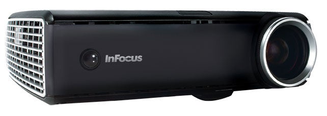 InFocus IN35W projector on white background.