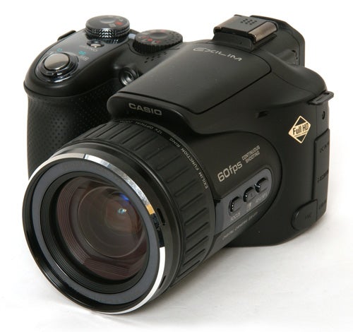 Casio Exilim EX-F1 camera with lens facing forward.