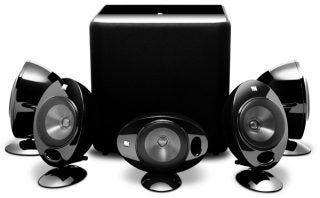 KEF KHT2005.3 5.1 speaker system with subwoofer and satellites.