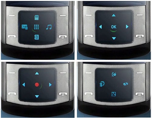 Samsung Soul U900 phone showing different interface screens.Samsung Soul U900 phone showing different navigation screen displays