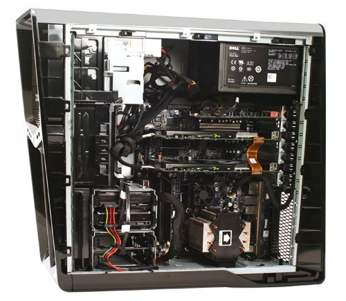 Interior view of open Dell XPS 630 Gaming PC.Interior view of Dell XPS 630 gaming PC chassis