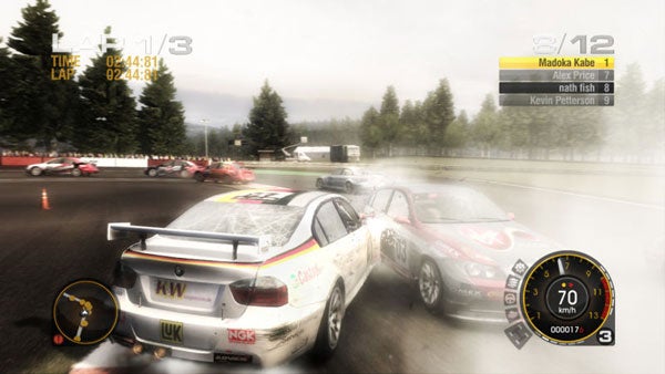In-game screenshot of racing action from Race Driver: GRID.In-game screenshot from Race Driver: GRID video game.