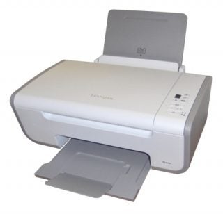 Lexmark X2650 3-in-1 inkjet printer with open trays.
