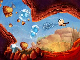 Screenshot of Soul Bubbles game level with character and bubbles.Soul Bubbles game screenshot with character guiding bubbles.